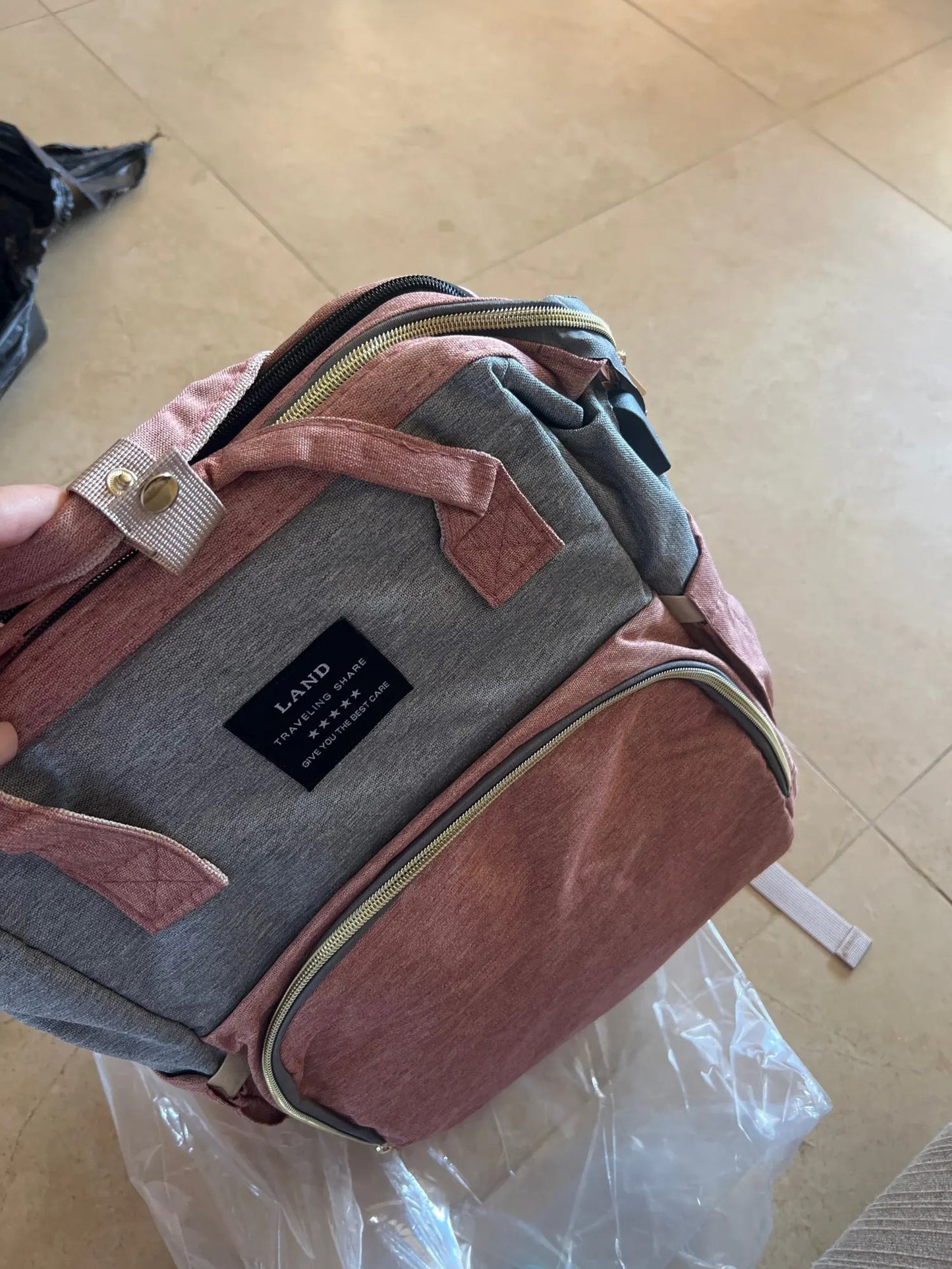BabyLuxe Rugzak met Opvouwbaar Babybedje – Anti-Muggen & Grote Capaciteit 👶