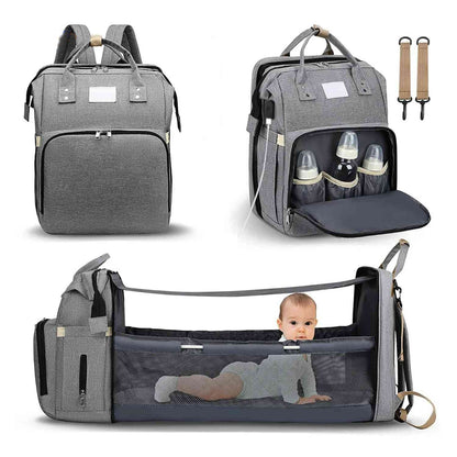 BabyLuxe Rugzak met Opvouwbaar Babybedje – Anti-Muggen & Grote Capaciteit 👶