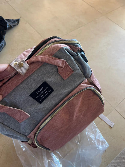 BabyLuxe Rugzak met Opvouwbaar Babybedje – Anti-Muggen & Grote Capaciteit 👶